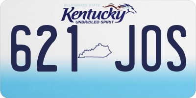 KY license plate 621JOS