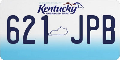 KY license plate 621JPB