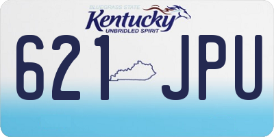 KY license plate 621JPU