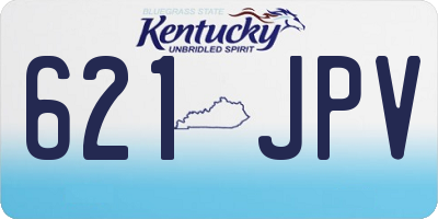 KY license plate 621JPV