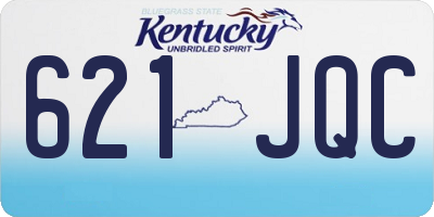 KY license plate 621JQC