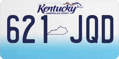 KY license plate 621JQD