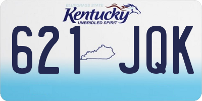 KY license plate 621JQK