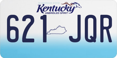 KY license plate 621JQR