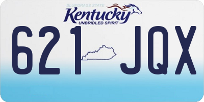 KY license plate 621JQX