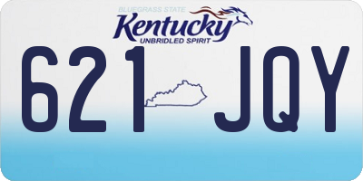 KY license plate 621JQY