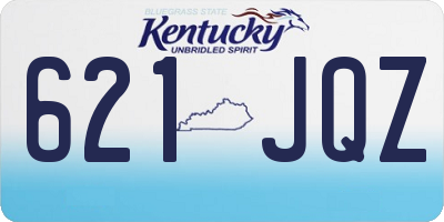 KY license plate 621JQZ