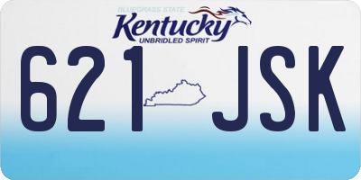 KY license plate 621JSK