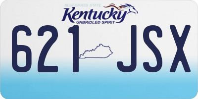 KY license plate 621JSX