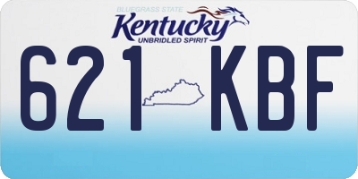 KY license plate 621KBF