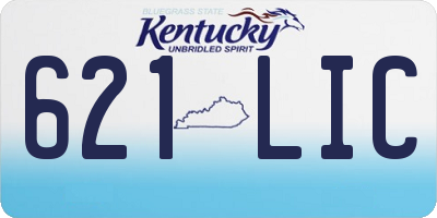KY license plate 621LIC