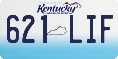 KY license plate 621LIF