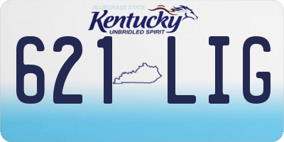KY license plate 621LIG
