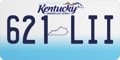 KY license plate 621LII