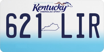 KY license plate 621LIR