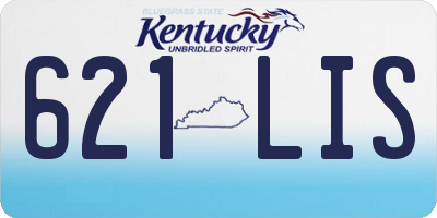 KY license plate 621LIS