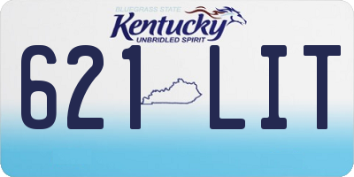 KY license plate 621LIT