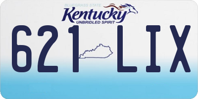 KY license plate 621LIX