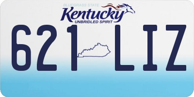 KY license plate 621LIZ