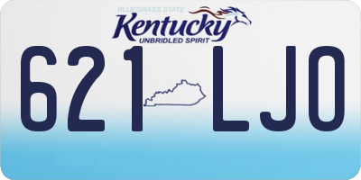 KY license plate 621LJO