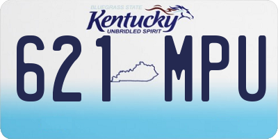 KY license plate 621MPU
