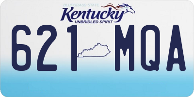 KY license plate 621MQA