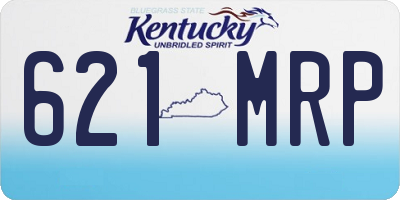 KY license plate 621MRP
