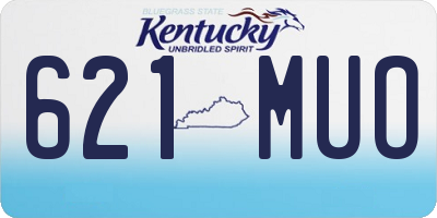 KY license plate 621MUO