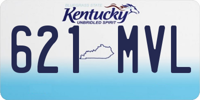 KY license plate 621MVL