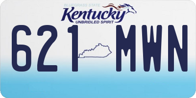 KY license plate 621MWN