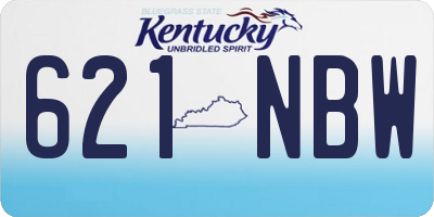 KY license plate 621NBW