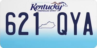KY license plate 621QYA