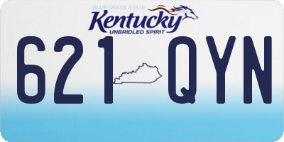 KY license plate 621QYN