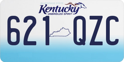 KY license plate 621QZC