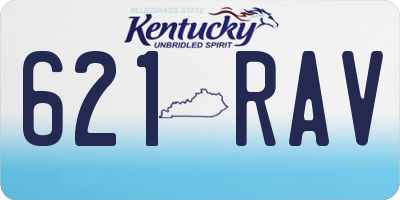 KY license plate 621RAV