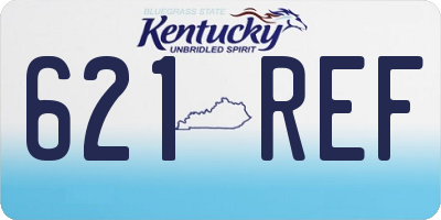 KY license plate 621REF