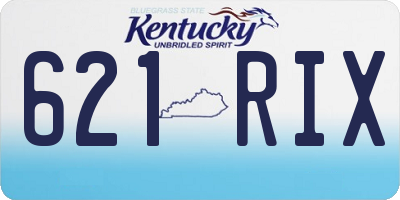 KY license plate 621RIX