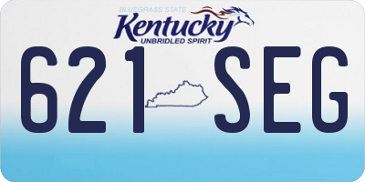 KY license plate 621SEG