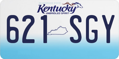 KY license plate 621SGY