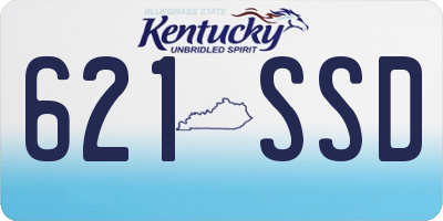 KY license plate 621SSD