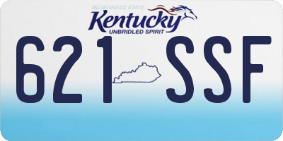KY license plate 621SSF