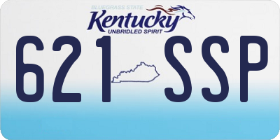 KY license plate 621SSP