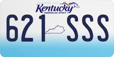 KY license plate 621SSS
