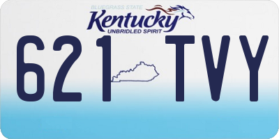 KY license plate 621TVY