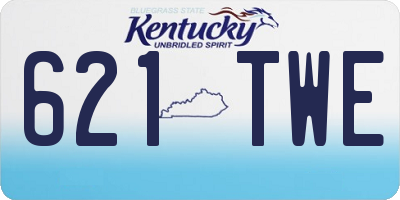 KY license plate 621TWE