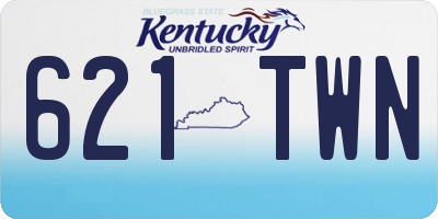 KY license plate 621TWN