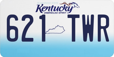 KY license plate 621TWR