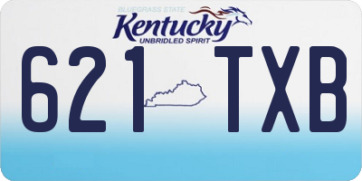 KY license plate 621TXB