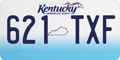 KY license plate 621TXF