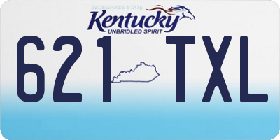 KY license plate 621TXL
